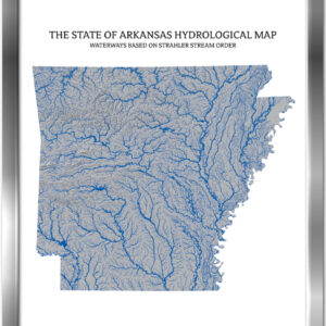 Arkansas- Rivers & Lakes Map