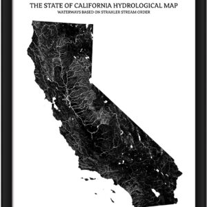 California- Rivers & Lakes Map