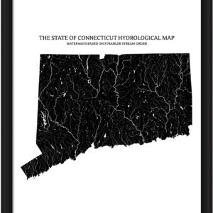 Connecticut- Rivers & Lakes Map