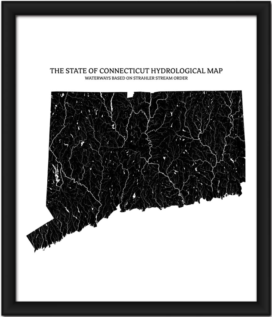 Connecticut- Rivers & Lakes Map - US River Maps