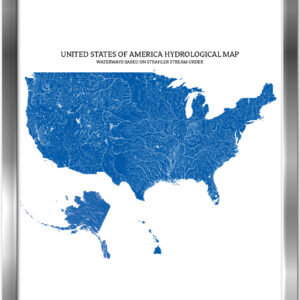 United States- Rivers & Lakes Map