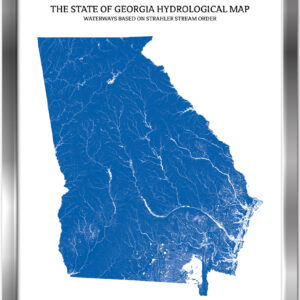 Georgia- Rivers & Lakes Map