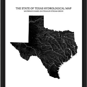 Texas- Rivers & Lakes Map