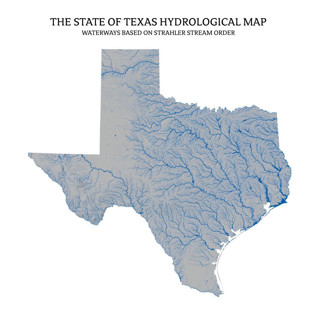 Texas Rivers amp Lakes Map US - Texaselevation