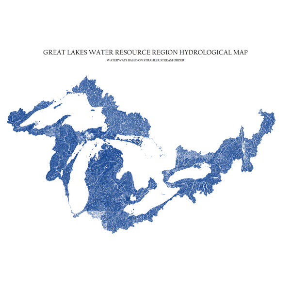 Great Lakes Watershed Map US River Maps