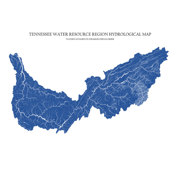 Tennessee Watershed Map US River Maps