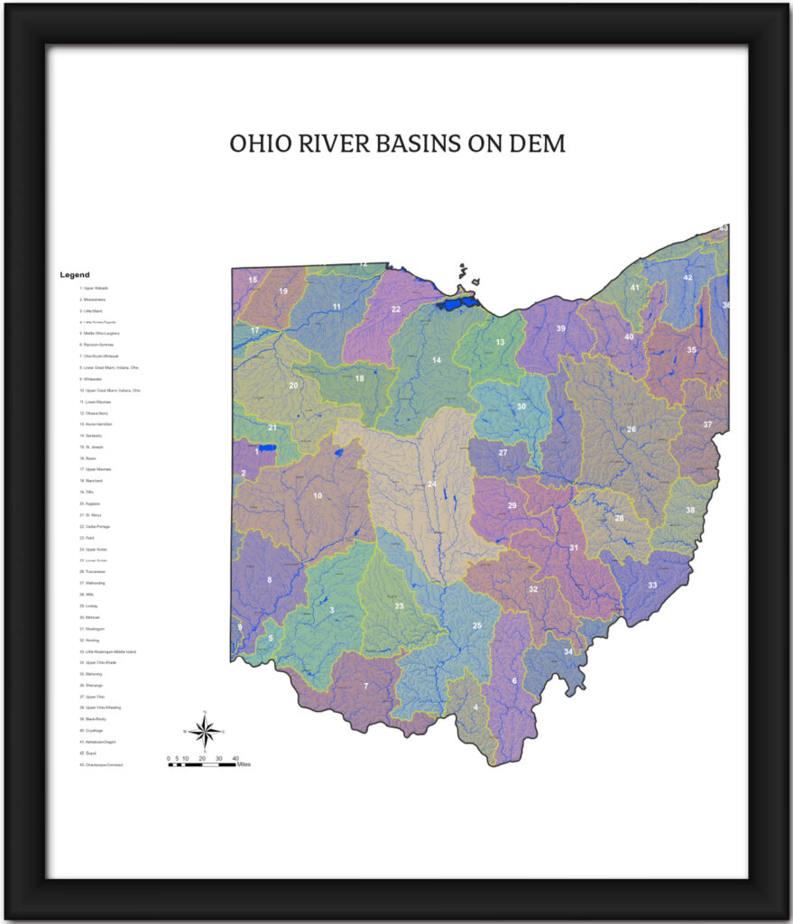 Ohio - Rivers & Lakes Map - US River Maps